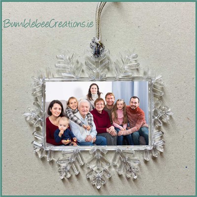 Photo Snowflake Christmas Decoration : Landscape